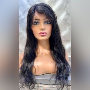 💯% human hair 13x6 natural brown lace frontal 20 inch wig